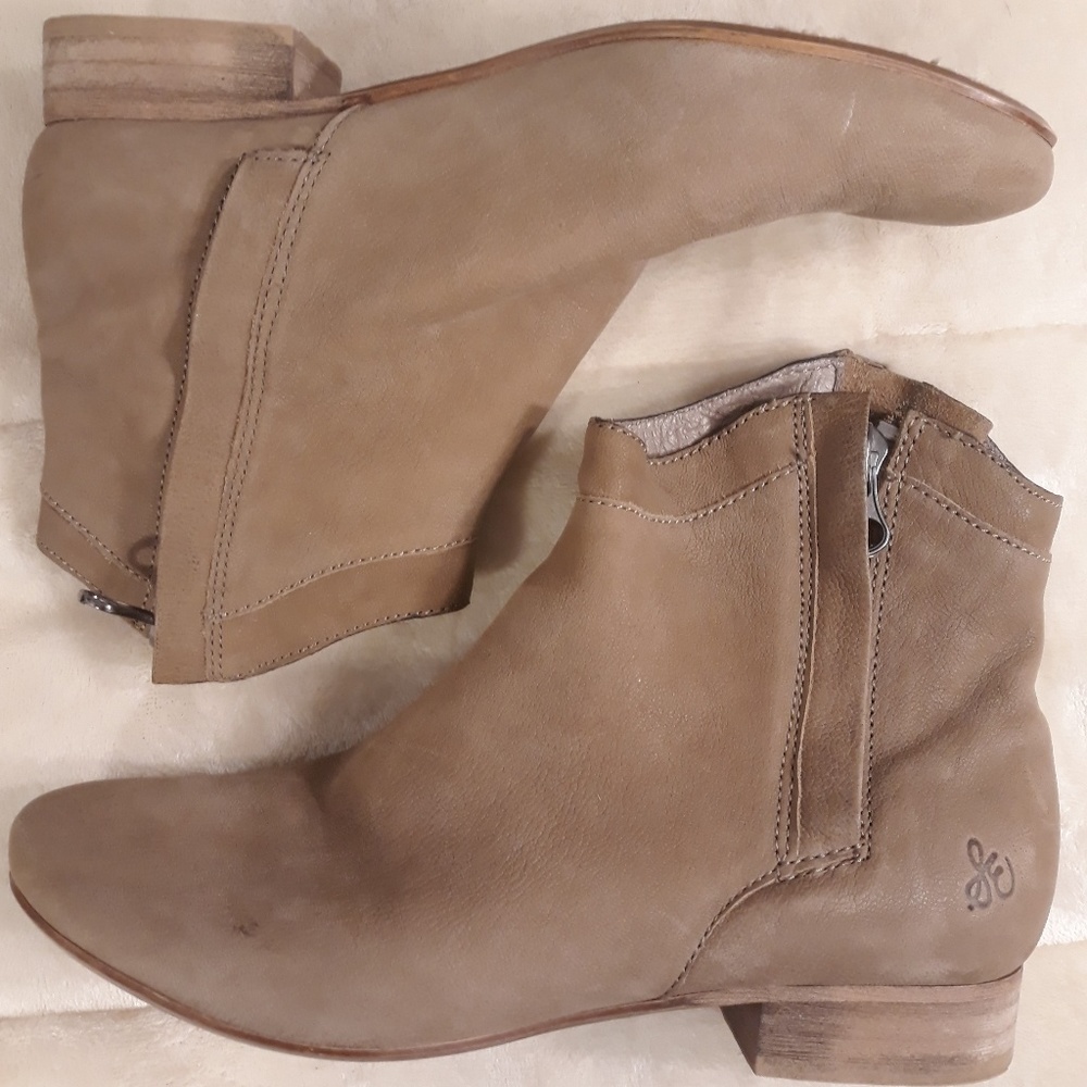 SAM EDELMAN SUEDE BOOTIES SZ 7.5M PM+Q - Picture 1 of 8